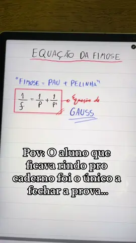 Essa é CLASSICA!!!! Kkkkkkkk #fisica #optica #calculista #viraltiktok #fypシ゚viral #macetando #queridinhasdatri 