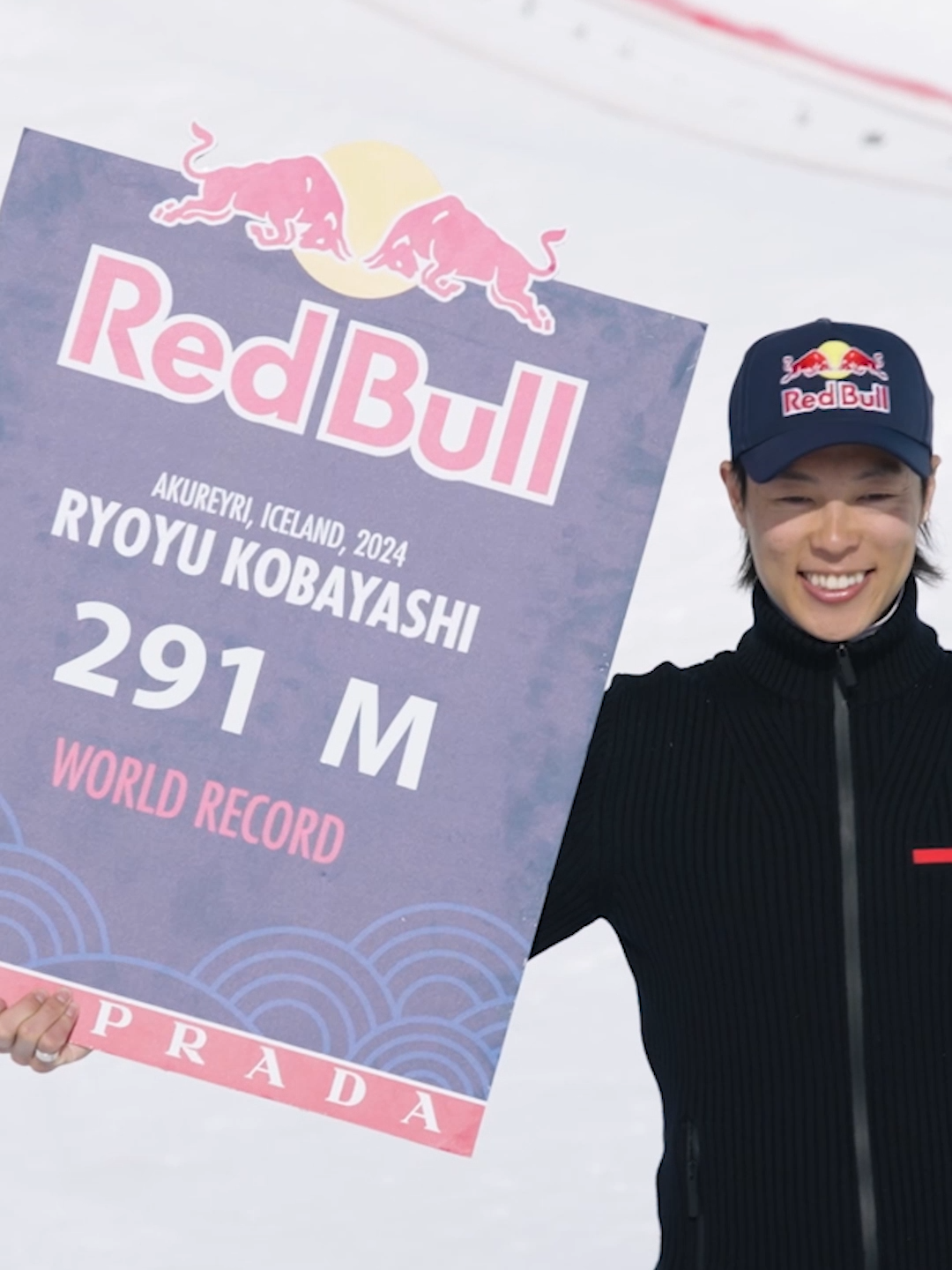 Flying into a new world record 🔥   @ryo_koba1 redefines limits with a record-breaking 291m ski jump, powered by #PradaLineaRossa   #redbull #givesyouwiiings #prada #skijump #worldrecord