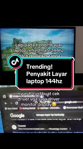 Viral!!🤨 baru-baru ini marak layar laptop refresh rate 144hz penyakitan💥 awas jangan langsung ganti lcd! Coba cek tips dari mintech #tipslaptop #lcdlaptop #servicelaptop #servislaptop #servicelaptopsurabaya 
