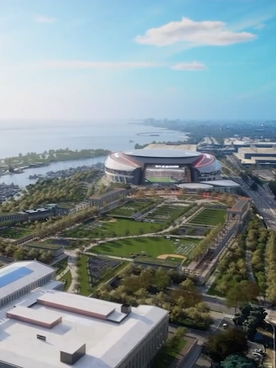 Chicago Bears share plans a new domed lakefront stadium. #news #chicago #chicagobears #fyp #lakemichigan