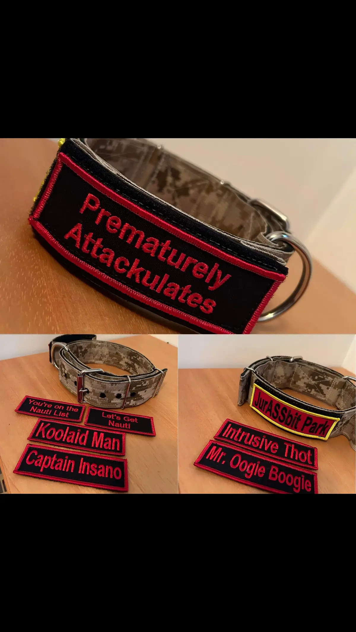 Back on my BS and ordering collars 😂  Thank you to @RevolutionaryTactical for knocking this one out for big man #revolutionarytactical  #customcollar #agitationcollar #dogcollar #tacticalcollar #custom #biteydog #protectionsports #nautilusjames #letgetnauti #nauti 