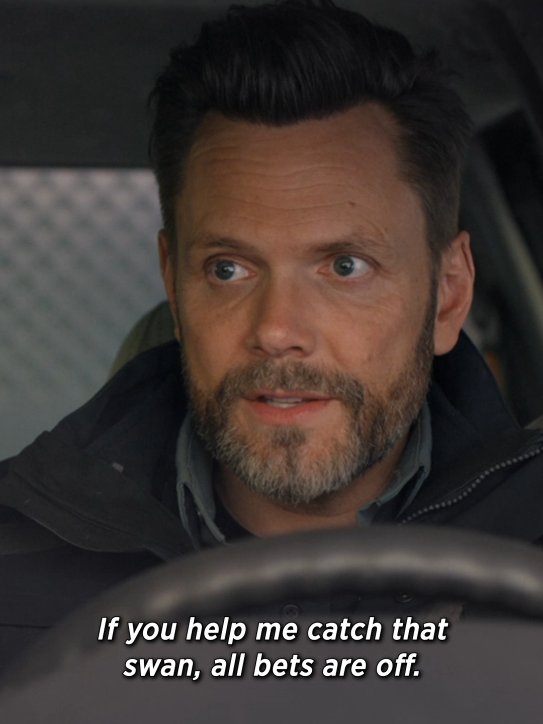 shred's going to be frank's favorite partner one day! watch the latest episode of #animalcontrolfox now on @hulu. #joelmchale #michaelrowland #swan #partners #worklife #animals
