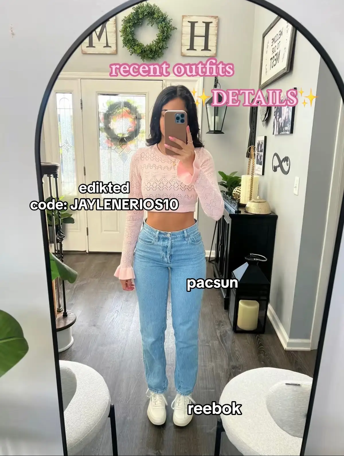 my recent outfit details of where they are from!!💞💞 #outfit #recent #OOTD #details #inspo #jeans #skirt #whitefox #edikted #pacsun #fyp #ideas #style 