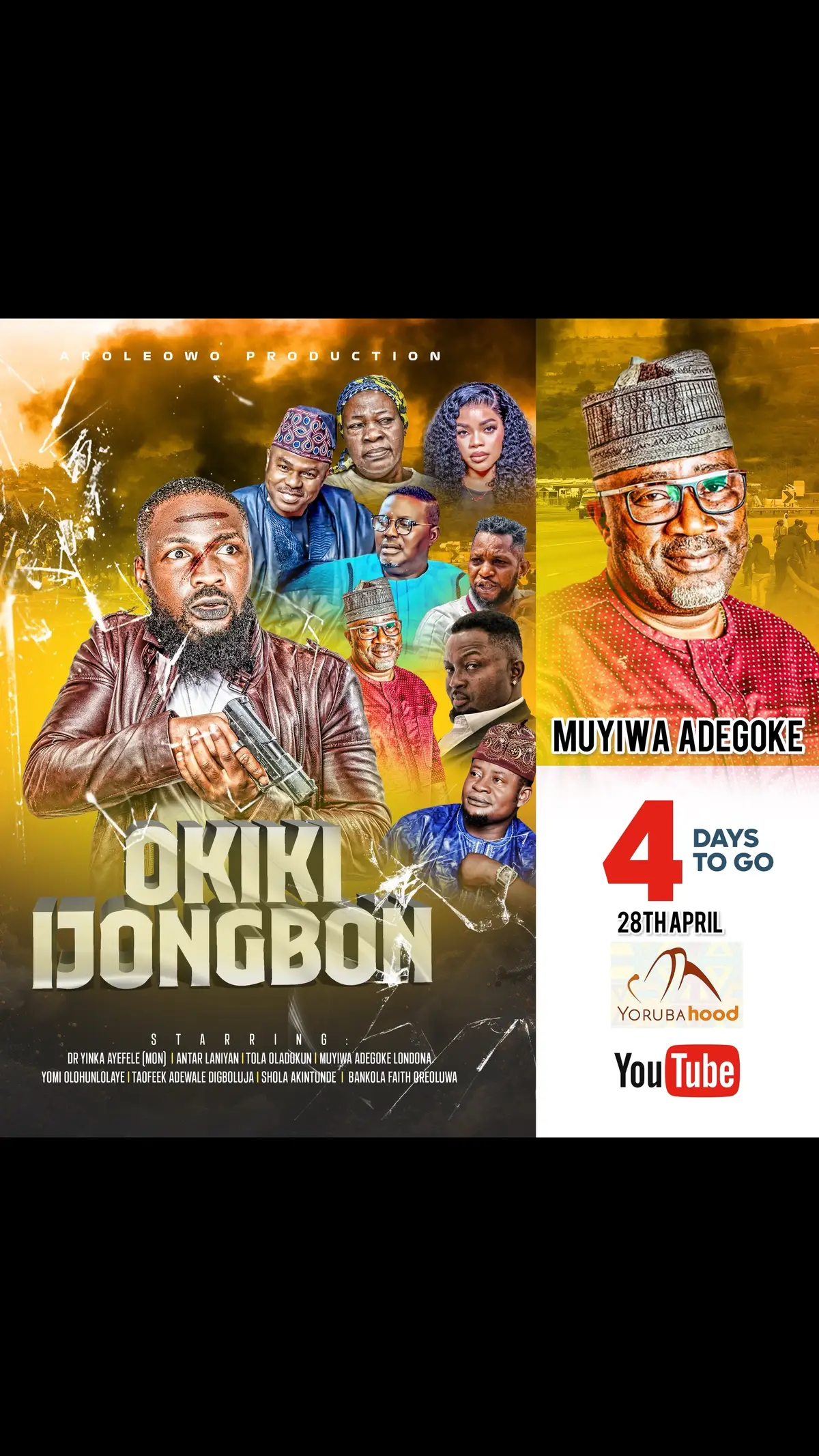 #OKIKIIJONGBON   Dropping 12pm on Sunday  28th of April 2024 is “OKIKI IJONGBON” A film by @okikiolawa CAST: @dryinkaayefele @antarthywill @muyiwaadegoke @tolaoladokun @tafeekadewale @sholaakintunde @bankole_faith_oreoluwa @yomiolohunlaye @okikiolawa Director—@temi_bakare Producer- @okikiolawa  Showing on @yorubahoodtv from 28th April 2024  . . . . . Asst director- @sanwo_actup  Dop 1 - @michealbature Dop 2 - @lapopsvisuaps  Sound 1- @sungoldsound_1 Continuity- @taye.mishe Coordinator - @idris_adeniyi Location manager - @sheistosin__ Makeup 1- @miss Larfindara  Production manager-  @olodolistic Production manager 2- @taiwodanieoa_20 Light man - @enupeka_iroko Costumier - @bamijokoayomide