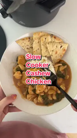ad Slow Cooked Chicken Cashew Curry with @musclefooduk  Code: FYFCHICK for 5KG chicken for £20 delivered to your door!    2 large Muscle Food Chicken breasts 4 tbsp Flour ½ tsp Pepper 4 tbsp Soy Sauce(low sodium) 2 tbsp White wine vinegar  2 tbsp Ketchup 1 tbsp Brown sugar  2 Garlic cloves  ½ tsp Ginger ¼ tsp Chilli flakes 1 tbsp Honey (optional) 200 ml Chicken stock 100 g Cashews 100 g Spinach 1 tbsp Oil Prep:-Chop the Chicken into bitesize pieces. Chop the garlic Grate the ginger Add the flour and pepper to a bowl and mix together ✅ Add the chicken to a tray and sprinkle over the seasoned flour ✅ mix to ensure the chicken is fully coated ✅ Heat the oil in a pan on med/high and add the chicken ✅ Fry for 2-3 mns on each side to sear and colour the chicken. ✅ Once seared add to the Slow cooker ✅ Add the Soy sauce,vinegar, ketchup, sugar, garlic, ginger, honey and chilli flakes to a bowl and mix together ✅ Pour over the chicken ✅ Stir to make sure the chicken is coated in sauce. Add the stock. Place the lid on and cook for 3-4 hrs on low or 1-2 hrs on high ✅ Once cooked add the Spinach and Cashews Enjoy!  #musclefood #SlowCookerRecipes #recipeinspo #recipeideas #slowcookerchicken #slowcookeddishes 