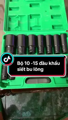 Bộ 10 -15 đầu khẩu đầu tuýp từ 8-32mm dùng cho máy siết bulong 1/2#sơnreview #tiktokshop #dungcusuachua #donghesuachua #bộđầukhẩu #bodaukhau10mon #daukhaubulong 