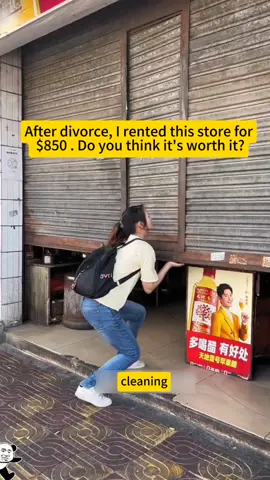 After divorce, I rented this store for $850 . Do you think it's worth it?#women #cleaning #clean #life