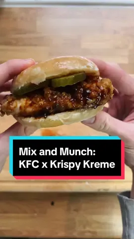 Krispy Kentucky Kreme 🍩🐓 This worked SO well and i would genuinely eat it again. If you do if just make sure go get those pickles and that hot sauce involved! 🥒  @KFC_UKI and @Krispy Kreme when’s the official collab?  #KFC #KrispyKreme #Donut #MixAndMunch #yummy #fastfood 