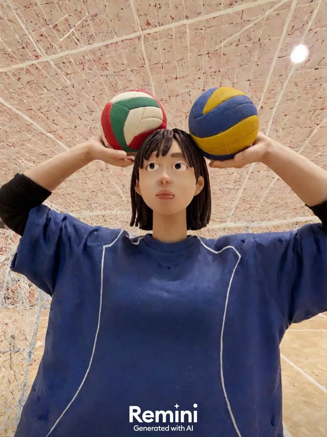 最近流行りの🐣🏐 #バレーボール #volleyball  #バレーボール女子 #fyp #ひつじのショーン #粘土加工 #おすすめ #remini 