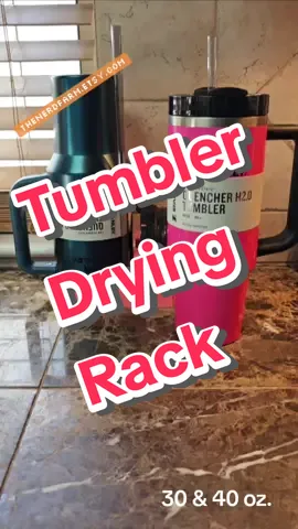 Our Tumbler Drying Rack for Stanley 30 & 40 ounce Tumblers. Can accommodate other tumblers with a top up to 3.75 inches. #stanley #StanleyCup #stanleytumbler #starbucks #stanleyquencher #3dprinting #3d #3dprint #3dprinted #yeti #tumbler #tumblersoftiktok #tumbler #tumbleraccessories #stanleyaccessories #stanleytumbler 
