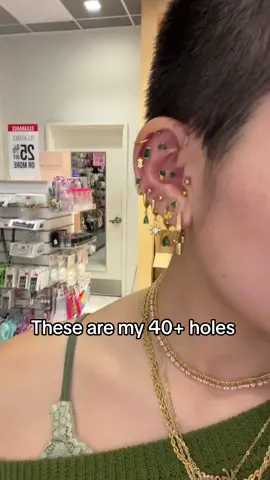 The love-hate relationship I have with my 40+ piercings Is crazy. I took them all out to clean so they may be a little bit mad💔😭 #piercing #piercinglovers #piercingvideo #piercingcheck #gold #goldjewelry #cartilage #tragus #buzzcutgirl #buzzcut 