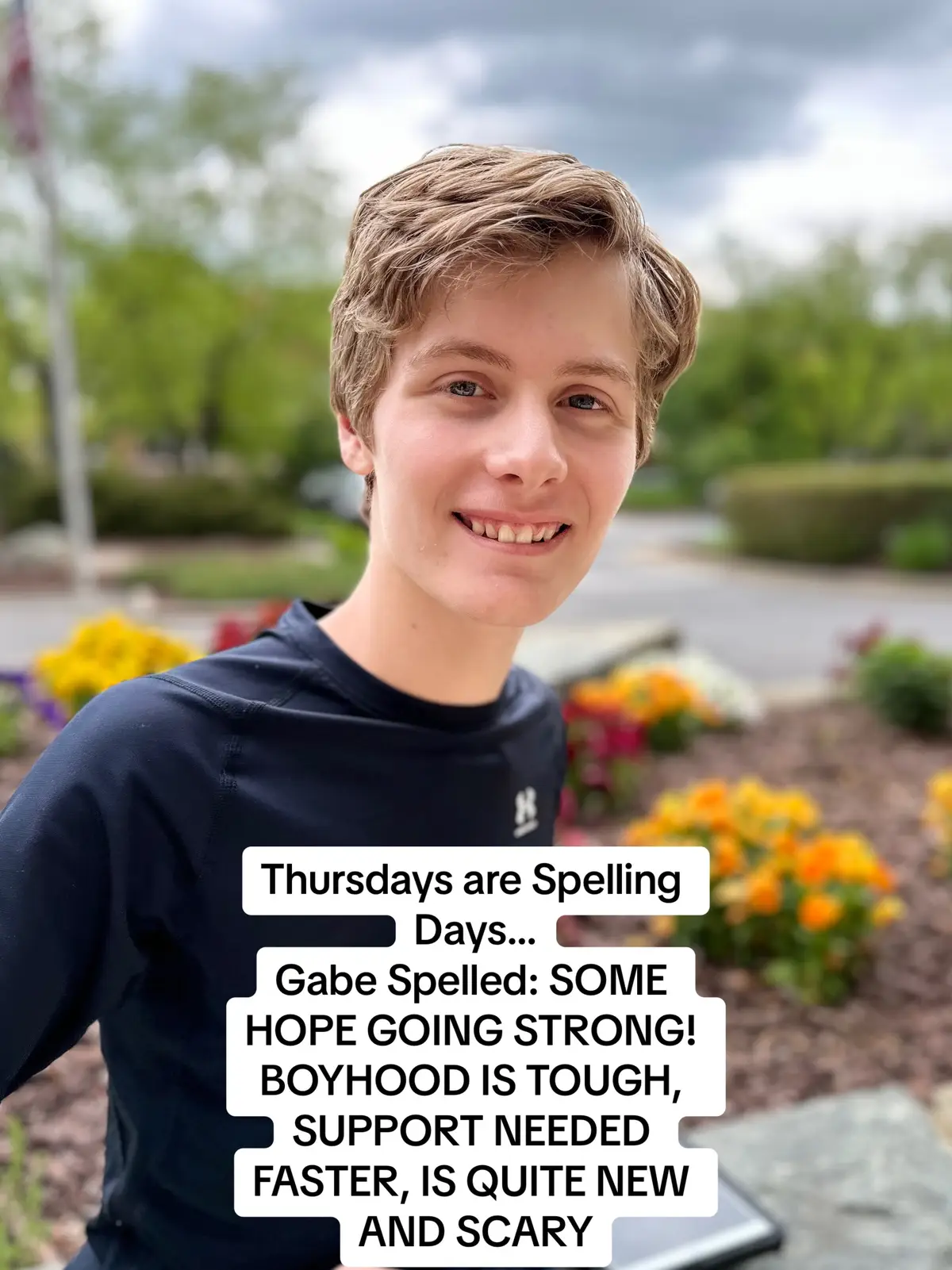 Thursdays are Spelling Days:  SOME HOPE GOING STRONG. BOYHOOD IS TOUGH, SUPPORT NEEDED FASTER. IS QUITE NEW AND SCARY After Gabe spelled each word he went to his device and typed it. He is getting faster at spelling with the letter board and typing on his device. Typing is not as easy for him.  I kept thinking about what he was saying. “Some hope going strong” this is positive! “Boyhood is tough, support needed faster. Is quite new and scary” Wow! Needing more support is something he shares about a lot. I am proud of him for being able to identify that he feels scared. Ingrid told him he is not alone in feeling this way. She is right! When he finished he was happy and laughing again. What a relief it must be to get that out.  We have been reading Underestimated: An Autism Miracle, by JB Handley and his son Jamison Handley. I did not get to hear all of it yet, but Caroline finished reading it to Gabe. Each night we shed many tears. I highly recommend it, please get this book if you have an interest in learning about this method of communication. It makes you feel hopeful and it also makes you feel regret. For not presuming competence and for not giving Gabe this opportunity sooner. He is not yet 15 and he is on his way to freedom. I know it.  We have a lot to discuss with Gabe tonight.  #autism #apraxia #spelling #rpm #s2c #nonverbal #nonverbalautism #nonspeaking #autismawareness #autismacceptance @Caroline Kiernan112  @nicolegottesmann 