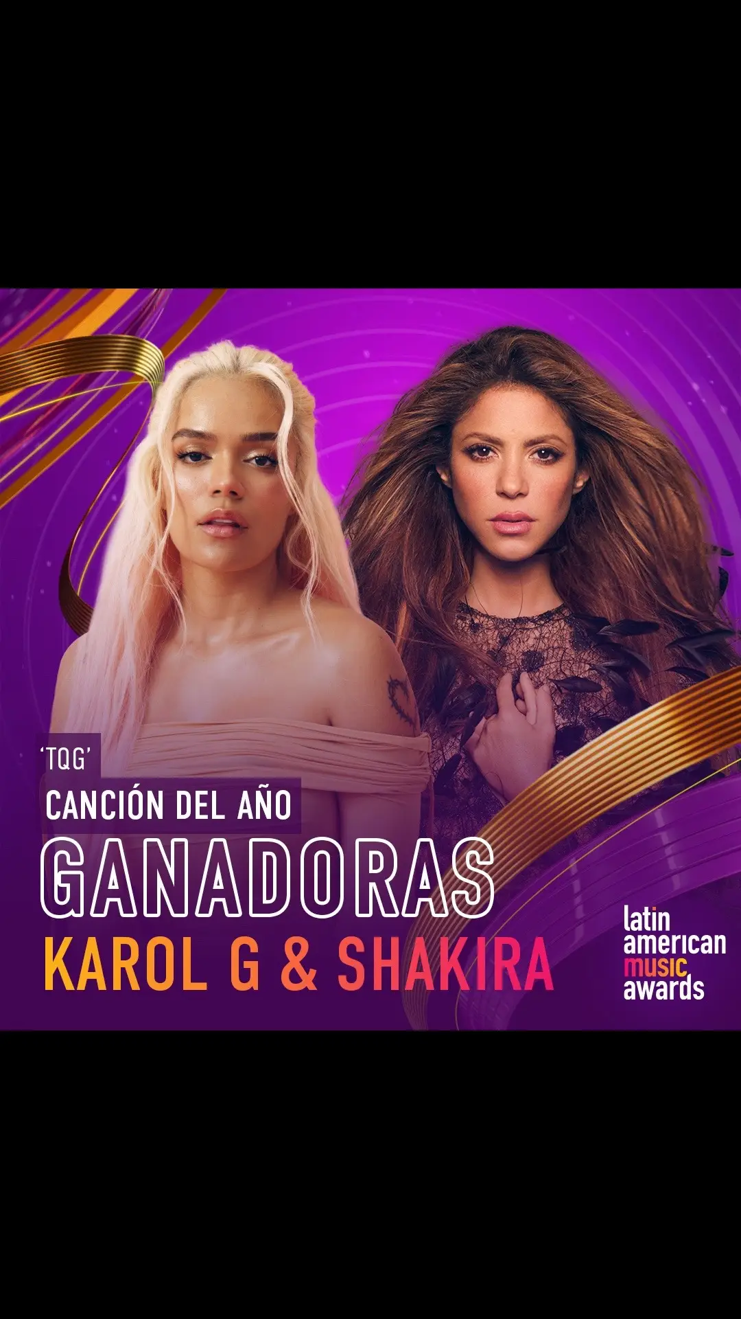 TQG de Karol G & Shakira es la Canción del Año en #LatinAMAs!  #shakira #karolg 