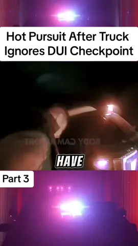 Hot Pursuit After Truck Ignores DUI Checkpoint #cops #police #copsusa🚔🇺🇸 #policeofficer #foryou 