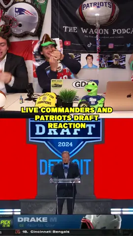 LIVE PATRIOTS DRAFT #fyp #foryou #nfldraft #patriots #commanders #reaction #draftreaction #nfl #patsnation #draft 