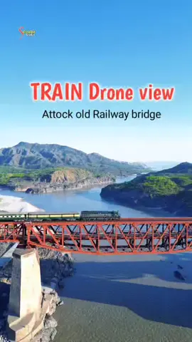 ❤️❤️Train Drone beautiful view  Attock old Railway bridge ❤️❤️