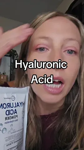 I saw so much about this hyaluronic acid powder I had to give it a try! Seriously the best moisturizer I have ever used, it doesn't break my skin out, or feel oily of greasy after applying. So many moisturizers break me out, my skin has been loving this serum! It's so simple, you literally follow the instructions on the bag, add one scoop to 2 oz of water, shake, and refrigerate. Within hours you will have an amazing 1 ingredient serum that is the only moisturizer you need! Hands down one of the best things I've ever gotten off the tiktok shop! It saves me so much money on moisturizers it's honestly unbelievable! #hylauronicacid #microingredients #antiaging #moisturizer #naturalskincare #serum #moisturize #plump #glassskin #naturalproducts #skincare #skincaretips #SkinCare101 #wellness #wellnesstips 