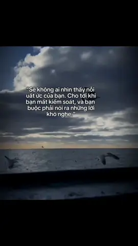 “Sẽ không ai nhìn thấy nỗi  uất ức của bạn. Cho tới khi bạn mất kiểm soát, và bạn  buộc phải nói ra những lời khó nghe.“ #bohaihat #hashtagcuato #tieucuc #xuhuong 
