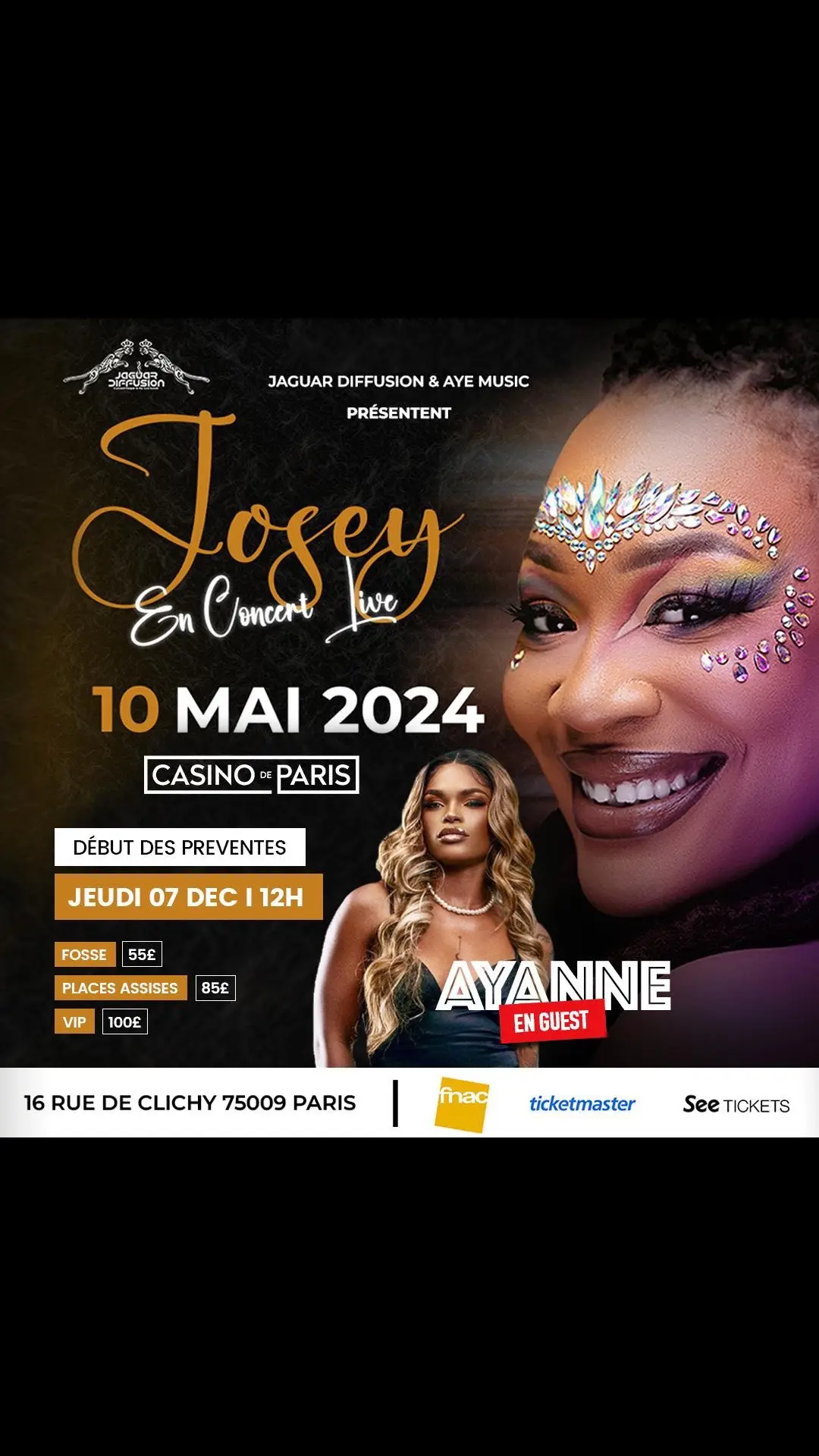 Rdv au casino de Paris on va se blesser 🪄❤️ #225🇨🇮🇨🇮 #pourtoii #concert #josey 