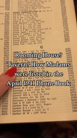 Obviously more colorful or disrespectful terms may be used but it’s interesting to see Bertha going by a different last name #fyp #historytok #history #historical #ttpd #foryou #1940s #ww2 #vintage #antique #victorian #edwardian #xybca #fortsmith #arkansas #womenshistory #1940sfashion #1940shair #1940sfashion #phone #phonebook  #taylorsversion #taylorswift 