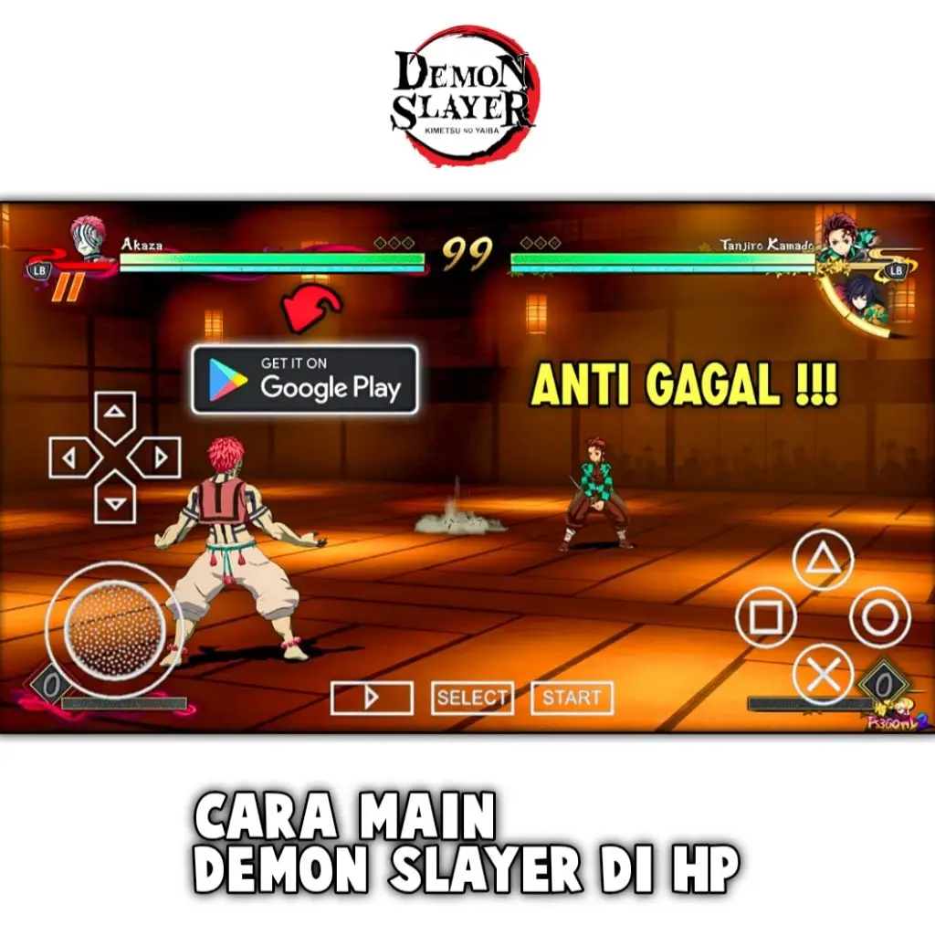 Main Demon Slayer Di Hp ! Tutor YouTube Bryan Leona  #demonslayer 