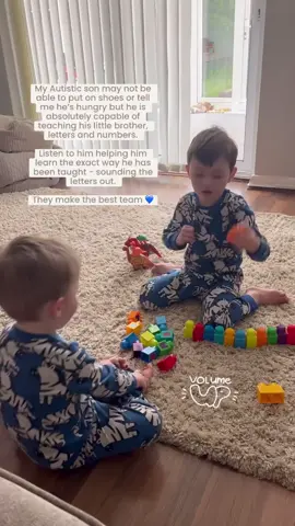 They are helping each other just like all brothers do, just at a different pace Arlo is always so patient with Noah, Noah not so much so to see them together interacting is just everything. It is happening more which makes life easier for evervone as we were alwas on alert. Autism is beautiful, but also watching your children grow up understanding neurodiversity is also so beautiful 🫶🏼🥹 #autismfamily #autismsiblings #siblingsgoals #autismacceptance #autismmum #differentnotless #autismcommunity #toddlersoftiktok #toddlersbelike #brothersbestfriend #myworld🌍 #fyp #viral 