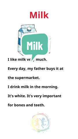 Reading:Milk  #tienganhchobe #LearnOnTikTok #englishvocabulary #chanllenges_tiktok #listening #speaking #reading #english #worldkidschannel #kids #xh #popular #englishforkids 