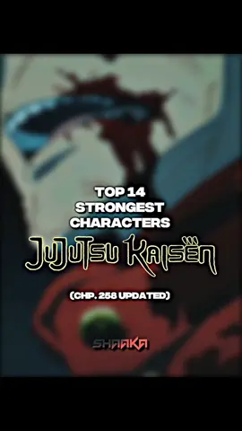JJK Manga Top 14 strongest#animeedit #jujutsukaisen #jjk #jjkedit 