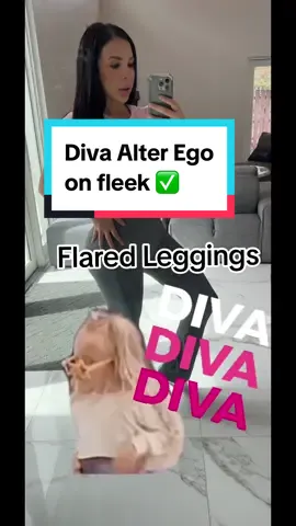 Who can agree that when we wear a certain thing it can make you feel some type of way 😜 These flared leggings do just that!!! #diva #flaredleggings #alterego #leggings #leggingsoftiktok #foryou #fyp 