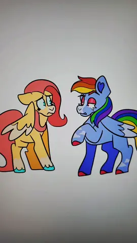 she's just like me fr #mylittlepony #mlp #mlpart #fluttershy #rainbowdash #pinkiepie #fyp 