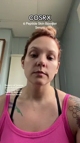 COSRX 6 Peptide Skin Booster Serum. This is so lightweight and goes on smoothly. My face feels super soft after using it with my other products. I always try to use the best skincare products @@influenster@@COSRX Official##complimentary##preppair##6peptide##cosrxpeptideserum##skincarerecommendations##skincareroutine##facecare##skincaretips##serum