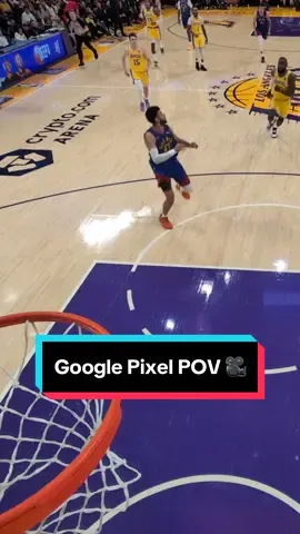 #BroughtToYouByGoogle POV: You have the best seat in the arena. Tune in to watch tonight Denver take on the Lakers at 8:30pm/ET on ABC 📸: @Google Pixel #NBA #NBAPlayoffs 