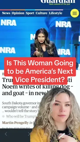 Does this woman seriously have a chance of becoming America’s next VP? After bragging about behavior like this? 🚩 #narctok #toxicwomen #kristinoem #narcissist #narcissisticbehavior #vicepresident #biden #trump #narcissisticwomen 