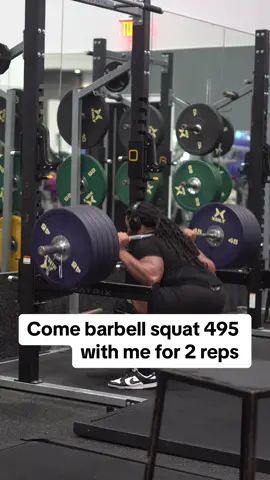 Come barbell squat 495 with me for 2 reps let’s go 💪🏾✅ Tag / Share / Save  #barbellworkout #squats #lowerbodyworkout #legday #liftheavy@TLF Apparel 