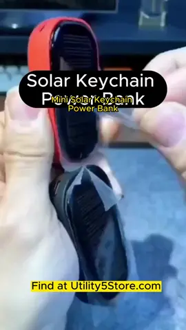 Mini Solar Keychain Power Bank💙 Find name product at our website or copy link in comment ! 📣 Use #utility5store to get featured! No copyright inten