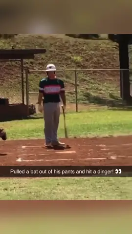 This is wild! 🤯💪 (Via kai.panui/ig) #baseball #dinger #highschoolsports #homerun #teammates 