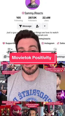 Always important to shoutout the greats like @SammyJReacts . Movietok is full of awesome creators sharing their love for movies, and I think he’s one of the best when it comes to making great content and supporting the community. #movies #movietok #film #filmtok #cinema #fyp #foryou #creator 