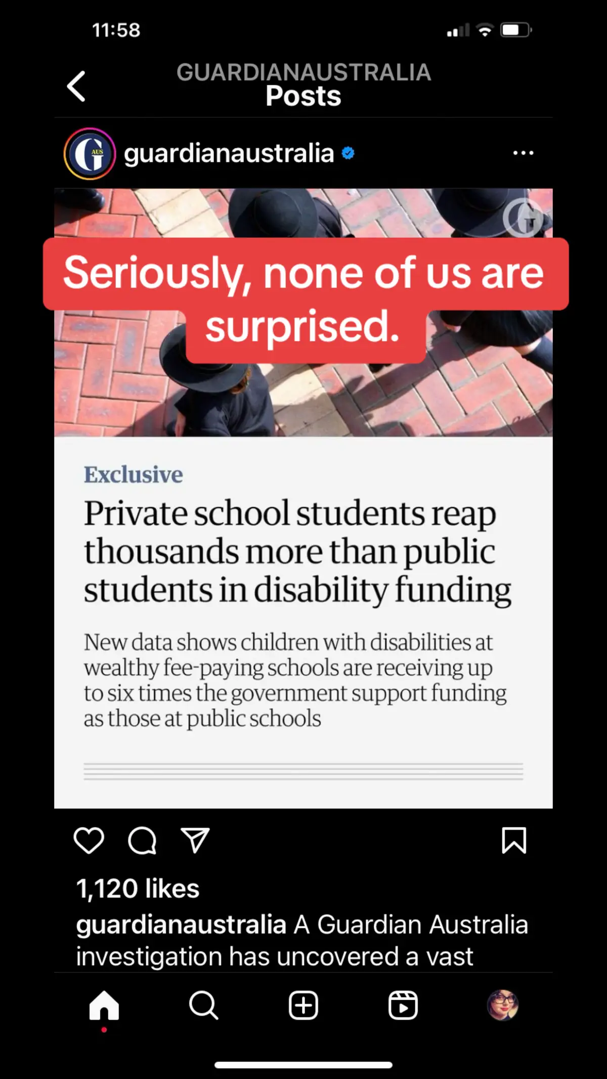 #notsurprised #fyp #fypaustralia🇦🇺 #disabledtiktok #disabilitytiktok #srsly #seriously #😓 #sigh #ableism #oldnews #privateschool 