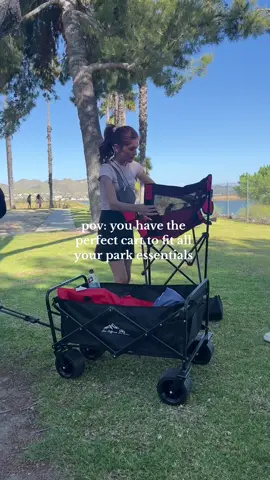 Yall we are the most competitive volleyball players 😂 i have been using this cart to carry all our chairs, snacks, and volleyball set ups and it has made the 7 trips into 1 ! its so spacious and the tires are so thick no sand, mud, or bumpy grounds stand a chance! love it sm! to many more volleyball games!   #wagoncart #tiktokshop #tiktokshopwagon #parkmusthaves #tiktokshopcart #volleyballmusthaves 