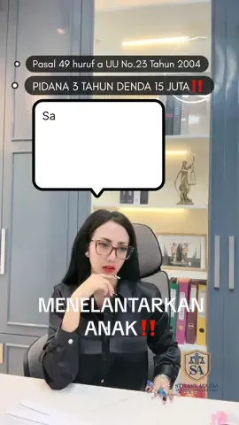 Setiap orang juga dilarang untuk menelantarkan anak dalam keluarganya, sebab hal ini sejalan dengan ketentuan hukum bahwa anak wajib diberikan kehidupan, dirawat, dan dipelihara‼️ . #nafkahanak . #pengacarajakarta #pengacarastivanyagusia #pengacarastivany #pengacaratangerang #pengacaratangerangselatan #scbd_jakarta #lawyerperkawinan #hakhakistri #lawyerperempuan #akibatperceraian #pernikahan #hukumislam #pengadilannegeri #lawyerlife #viralvideos #fyp #konsultanhukum #konsultanhukum #lawfirm #lawyerstyle #fypシ #viral_video #xybca 