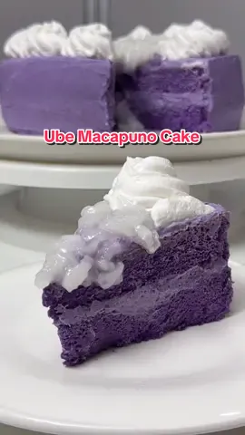 Ube Macapuno Cake 🍠🥥- Full Recipe Video in my Youtube Channel~see Link in Bio❤️ #coconut #ube #chiffon #cakes #baking #Recipe #homemade #foodtiktok #bake #buttercream #whippedcream #icing #frosting #macapuno #purple #food #yeastmodeph 