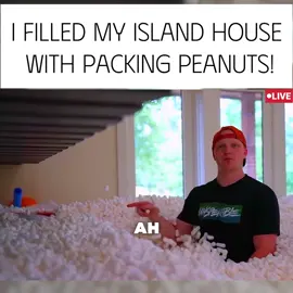 I filled my Island house with packing Peanuts! #fyp #challenge #amazing #foryou 