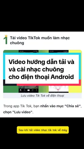 Video Hướng dẫn tải nhạc tik tok và cài đặt nhạc chuông cho điện thoại Android cho những bạn nhắn tin hỏi mình nhé #huongdantainhactiktok#cainhacchuong#hoccungtoi#Ringtone🎶🔔📲  #CapCut 