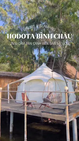 Trải nghiệm camping xịn sò vừa có view biển vừa có view hồ siêu đẹp, chỉ cách SG tầm 2 tiếng đi xe thoi nhaaa ⛺️🌊 #xuhuong #camping #reviewcamping #campingvungtau #hodotabinhchau #thihaydi 