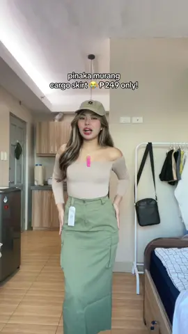 Gamit na gamit talaga sakin to 😩 I have khaki and army green na! #fyp #fypシ゚viral #cargoskirt #viral 