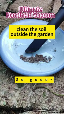 Use a handheld vacuum to cleanup your garden mess #garden #gardentools #vacuum 