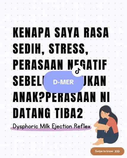 Pernah tak ibu rasa perasaan yang macam ni sebelum dan ketika menyusu ? lepas menyusu ok je . so ini bukanlah Depression ya. ini fenomena DMER. disebabkan penurunan hormon dopamine . Namun kajian masih lagi dilakukan . Tapi tak semua ibu melaluinya Pastikan ibu sentiasa mendapat sokongan bagi menghadapi perkara ini . Hebatkan ibu ibu menyusu ni. Bukan mudah tau 😍Tahniah mana mana yang masih berjuang  #penyusuansusuibu #tipspenyusuan #ilmupenyusuan #kaunselorpenyusuan