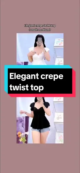 Elegant crepe twist top Small to medium #top #crepe #sexytop #womenswear #OOTD #outfit #outfitideas #inspo #inspooutfit #reco #recommendations #recomendationsforyou #tiktokaffiliate #affiliatemarketing #affiliate #tiktokfinds #tiktokfindsph #fyp 