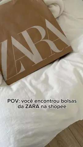 Mais um dia de patricinha pela @Shopee Brasil, o achado da vez são bolsas da #zara 💸 Link no meu perfil 🖤  #fyp #acheinashopee #shopeehaul #achadinhos 