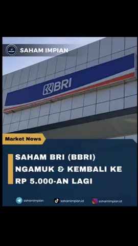 Saham BRI (BBRI) mengamuk & kembali ke Rp5000-an lagi 📈🔥 #sahambbri #bbri #bri 